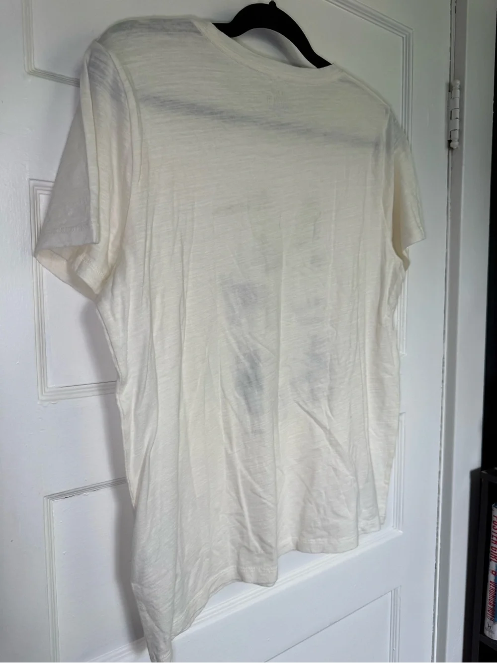 J. Crew “City Cats” White Cotton Collector Tee with Black Cat Graphics L